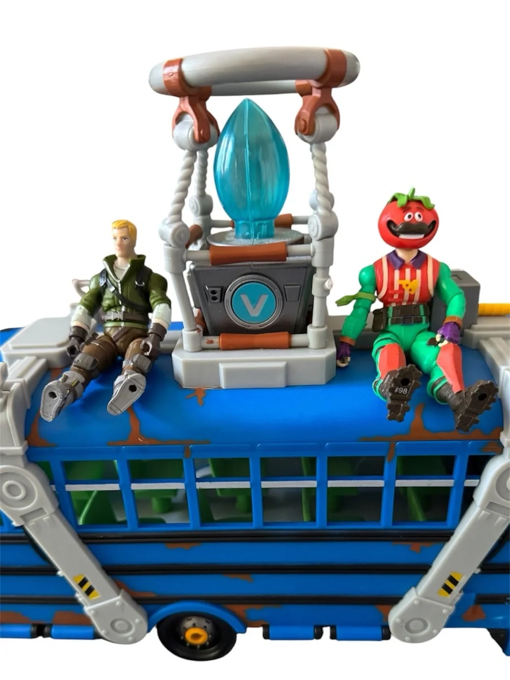 Fortnite Battle Bus Deluxe 14” Includes 4”Jonesy And Tomatohead Figures